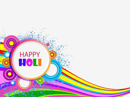 vector illustration of Colorful splash for Holi backgroundのイラスト素材