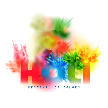 vector illustration of Colorful splash for Holi backgroundのイラスト素材