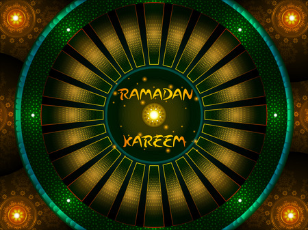easy to edit vector illustration of Islamic celebration background with text Ramadan Kareemのイラスト素材