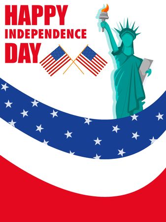 easy to edit vector illustration of Holiday celebration background for 4th of July Happy Independence Day of Indiaのイラスト素材