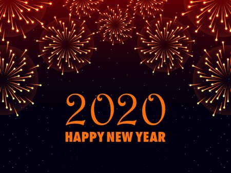 Happy New Year 2020 wishes seasonal greeting backgroundのイラスト素材