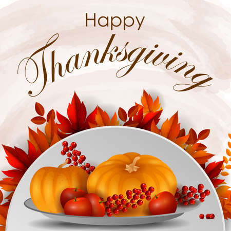 vector illustration of Thanksgiving Harvesting festival backgroundのイラスト素材