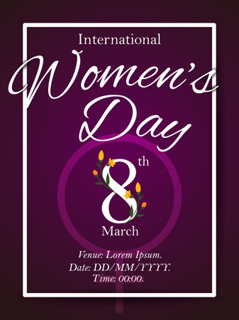easy to edit vector illustration of beautiful woman for Happy International Women's Day greetings Backgroundのイラスト素材