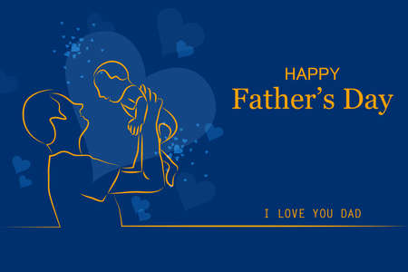 illustration of background template for Happy Fathers Day greetingsのイラスト素材