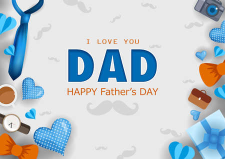 illustration of background template for Happy Fathers Day greetingsのイラスト素材