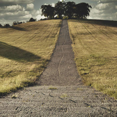 Path to the sunsetの写真素材