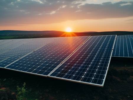 Environmentally friendly installation of photovoltaic power plant situated in the mountains....