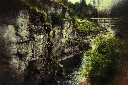 textured river landscapeの写真素材