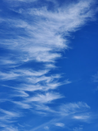 Blue sky and white cloudsbe used as background or textureの写真素材