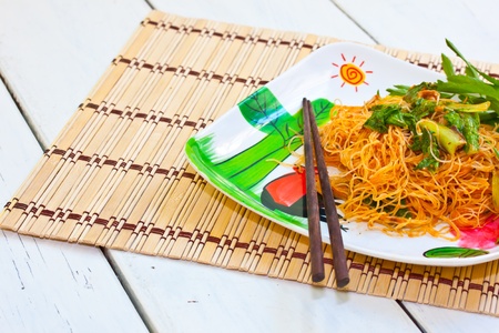 Stir-fried noodles.の写真素材