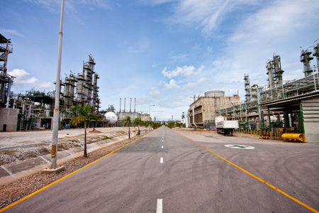 petrochemical plant area