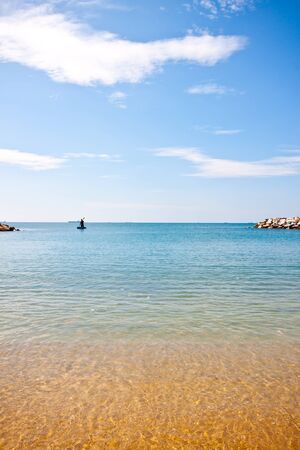 beach and fishingの写真素材