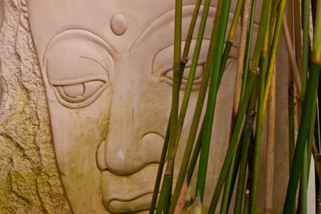 the face of Buddha.の写真素材