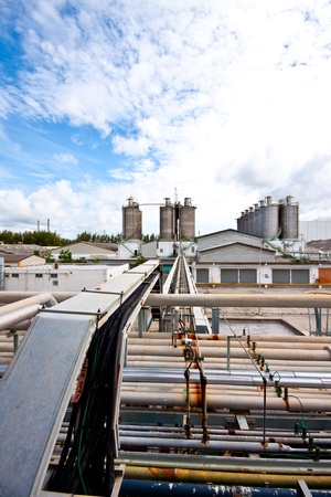 silo in factoryの写真素材