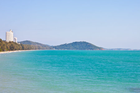hin khow beach,rayong in thailand