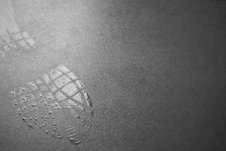 water drops from condensation on floorの写真素材
