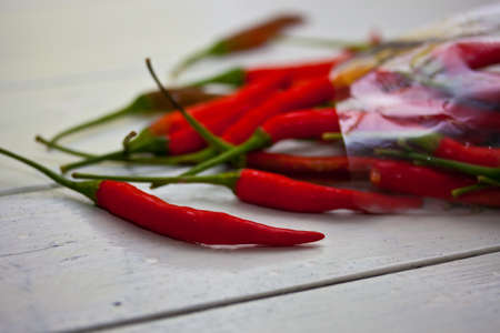 heap Of Ripe Big Red Peppersの写真素材