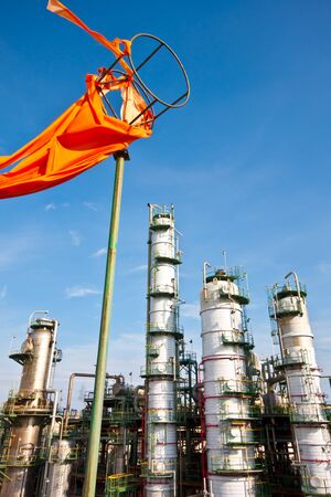 windsock in petrochemical plantのeditorial素材