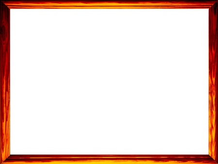 wood picture frame, isolated on white background の写真素材