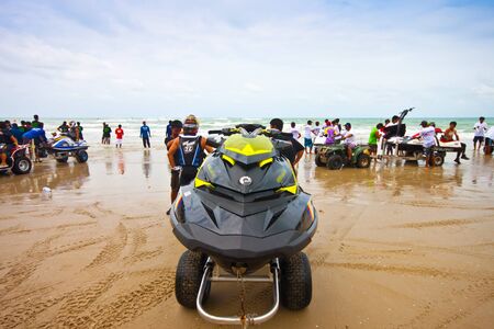 Jet ski competition on the beach in thailand  29-07-2012 のeditorial素材