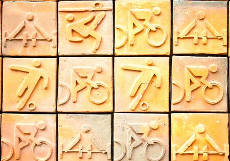 emblem  sports of wallの写真素材