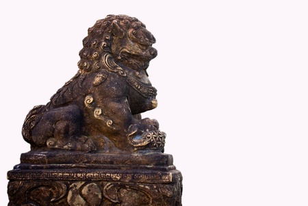 Chinese lion statueの写真素材