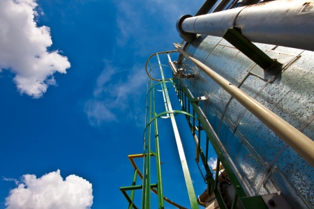 stair for inspection inside tankの写真素材