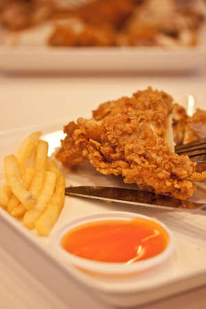 fried chickenの写真素材