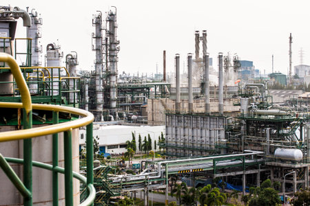 Petrochemical plant in northeast Asia.の写真素材