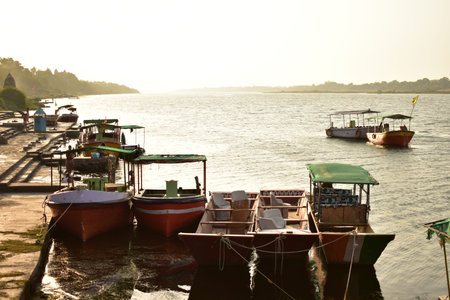 Maheshwar Fort, Narmada, Indore MP Indiaの写真素材