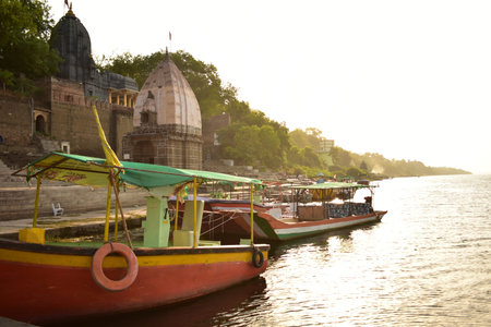 Maheshwar Fort, Narmada, Indore MP Indiaの写真素材