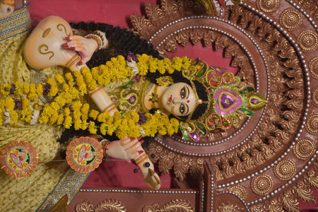 Bengali Durga Mata Statue (Durga Mata)の写真素材