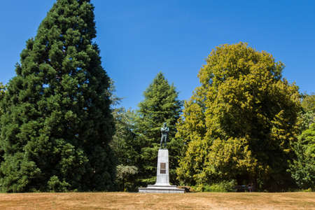 Vancouver, Canada - July 27th 2017: Robert Burns Memorial Statue in Stanley Park, Vancouver, British Columbia, Canadaのeditorial素材