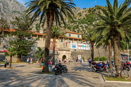 The Sea Gate at the entrance to the old town of Kotor, a UNESCO World Heritage Site, Montenegro