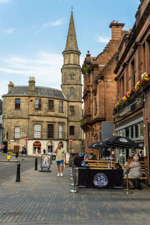 Stirling, Scotland - 26th July 2021: Corn Exchange Road in Stirling town centre, Scotlandのeditorial素材