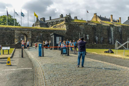 Stirling, Scotland - 26th July 2021: Tourists at Stirling Castle on a summers day in Scotlandのeditorial素材