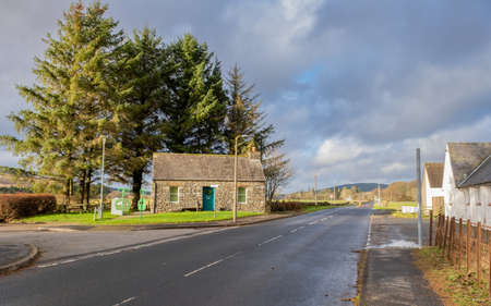 Carsphairn, Scotland - January 2nd 2022: Carsphairn Heritage Centre beside the a713 road to Ayrshire, on a winters day in Scotlandのeditorial素材