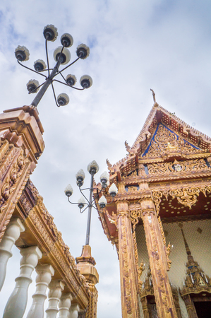 Glazed tile church in Ban Rai temple, Korat, Thailandの写真素材