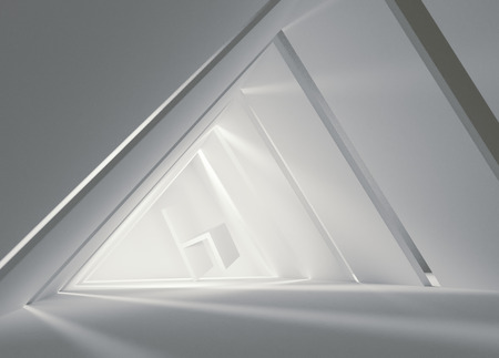 empty white room with a chair. 3d renderの写真素材