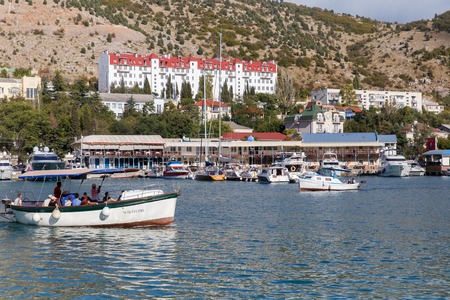 Russia. Crimea. Sevastopol. Balaklava. 15/9/16 Views of Balaklava Bayのeditorial素材