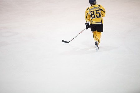 Moscow, Russia - November, 26, 2016, Hockey match between amateur teams New Jersey 53 and PROHockeyのeditorial素材