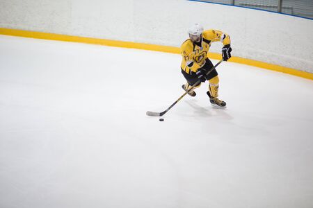 Moscow, Russia - November, 26, 2016, Hockey match between amateur teams New Jersey 53 and PROHockeyのeditorial素材