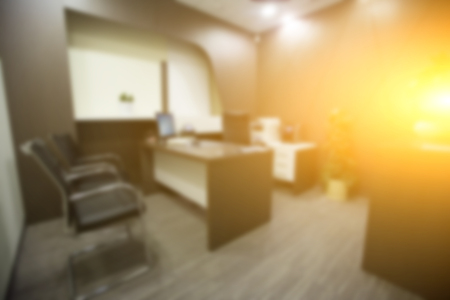Blurred picture of office premisesの写真素材
