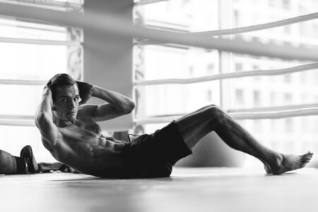 Photo of sportsman in gymの写真素材