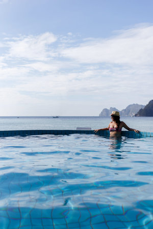Woman in glasses at pool