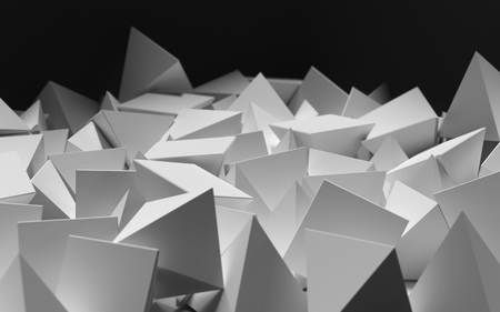 Abstract image of gray trianglesの写真素材