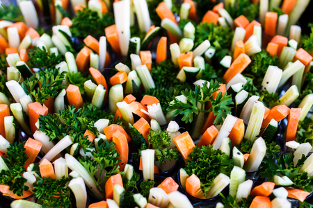 Photo top of carrots, parsley, celeryの写真素材