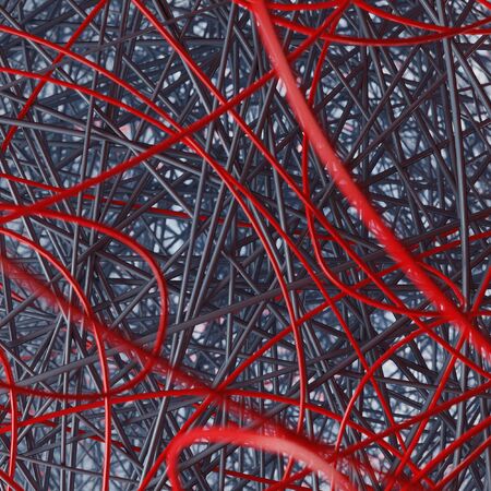 abstract picture red lines. 3d renderの写真素材