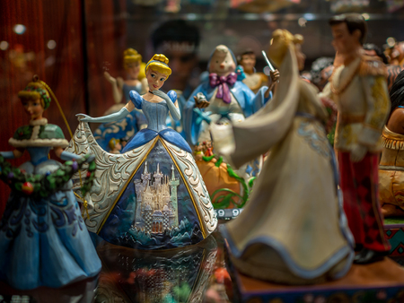 Antwerp, Belgium - August 25, 2018 : Cartoon character cindrella is on shelf for saleのeditorial素材