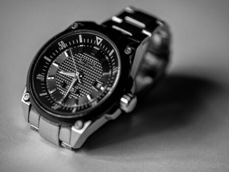 Mumbai, India - June 23, 2018 : The close up of The close up of Citizen Eco-Drive watch watch, a famous Japanese luxury wrist watchのeditorial素材